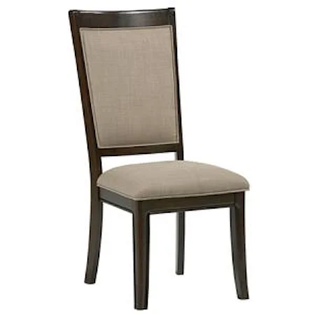 Dining Side Chair with X-Motif Back and Upholstery